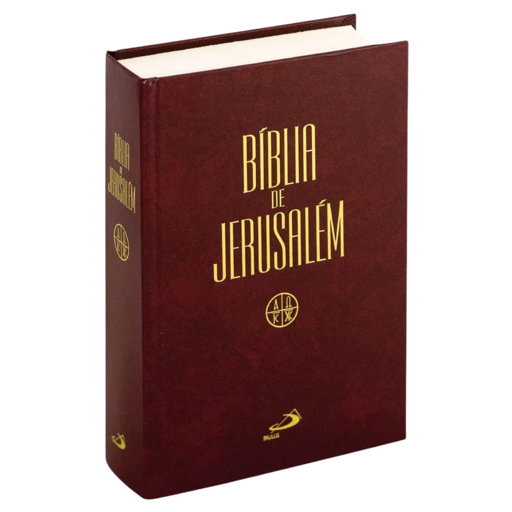 Bíblia Jerusalém Capa Dura Encadernada Livro Bíblico Estudo Biblia Sagrada Média Católica Completa