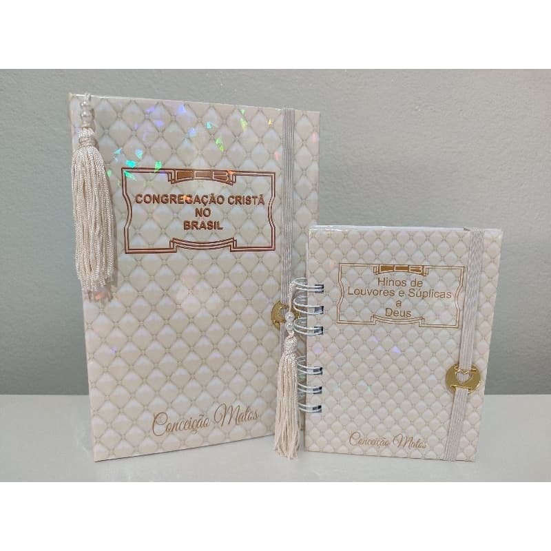 kit Bíblia Sagrada Média + Hinário de canto pequeno CCB