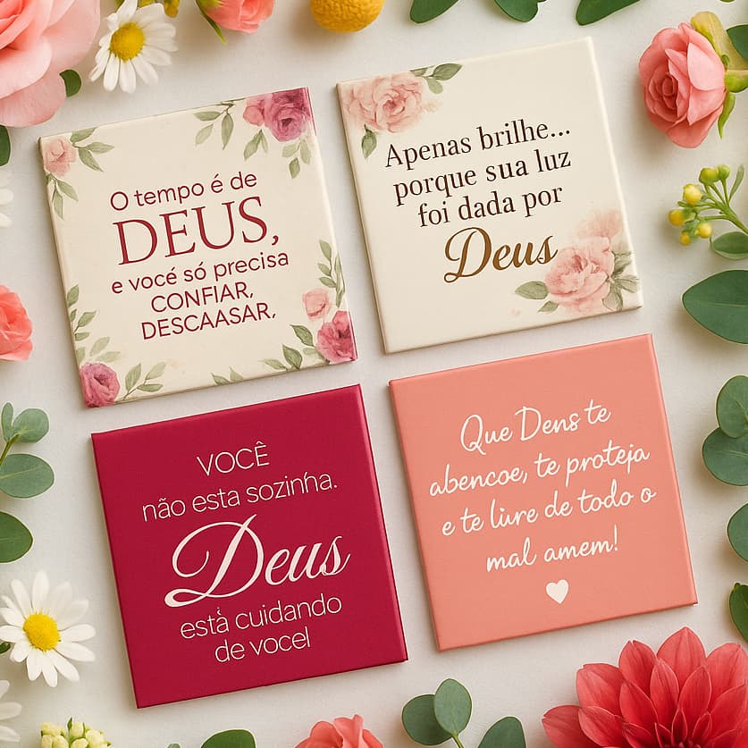Mini Tag Cartões Florais com Versiculos Biblicos Mimo para Cliente Tamanho 4x5cm Pronta entrega