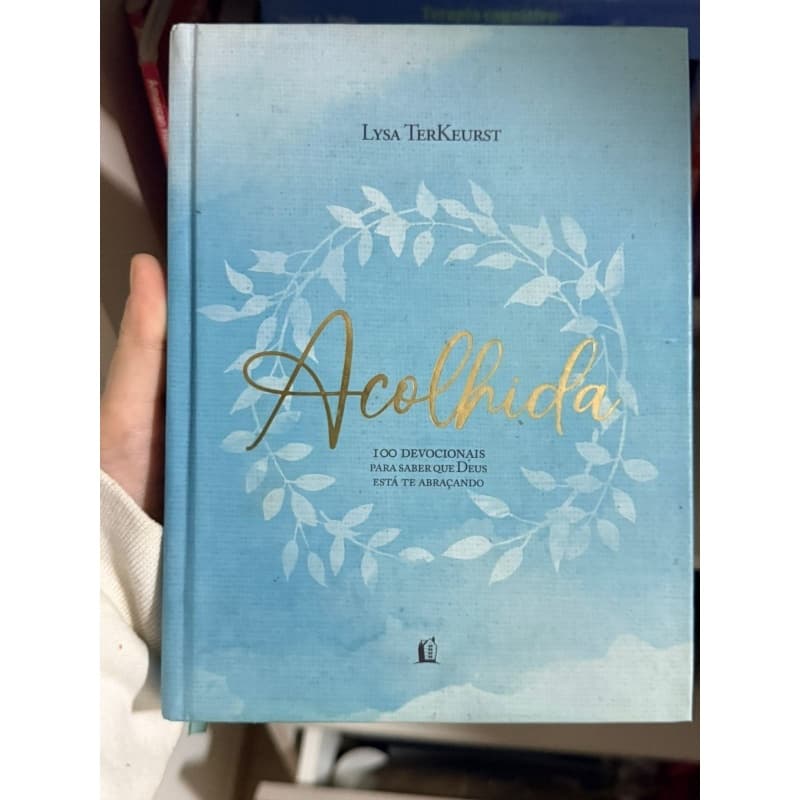 Livro devocional acolhida, gospel, mulher, mulheres, fé, cristã, evangelica, gospel, católica, bazar, brechó, garimpo