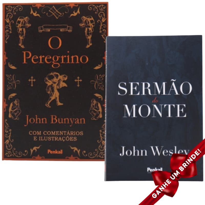 Combo Livro Sermão do Monte John Wesley + O Peregrino John Bunyan Cristão Evangélico Gospel Igreja