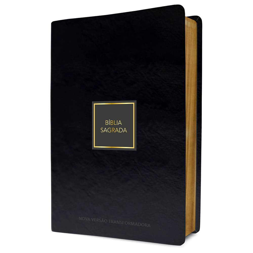 Bíblia Sagrada NVT | Capa Couro Luxo Preto | A melhor Bíblia Premium | Nova Versão Transformadora