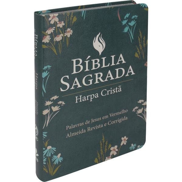 Bíblia Sagrada Com Harpa Cristã Verde Escuro Letra Grande ARC - Bíblia com harpa cristã ARC