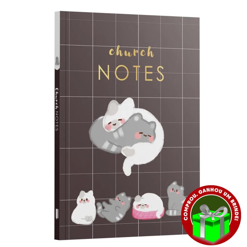 Livro Church Notes Gatinhos Penkal Caderno Cristão Evangélico Gospel Igreja Família