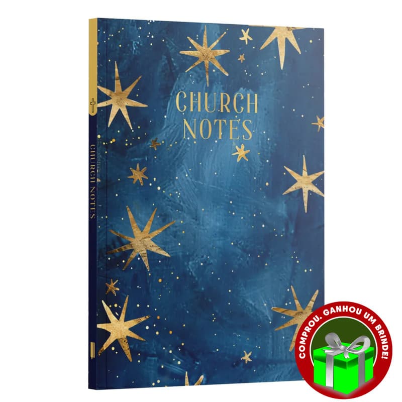 Livro Church Notes Céu Estrelado Penkal Caderno Cristão Evangélico Gospel Igreja Família Homem
