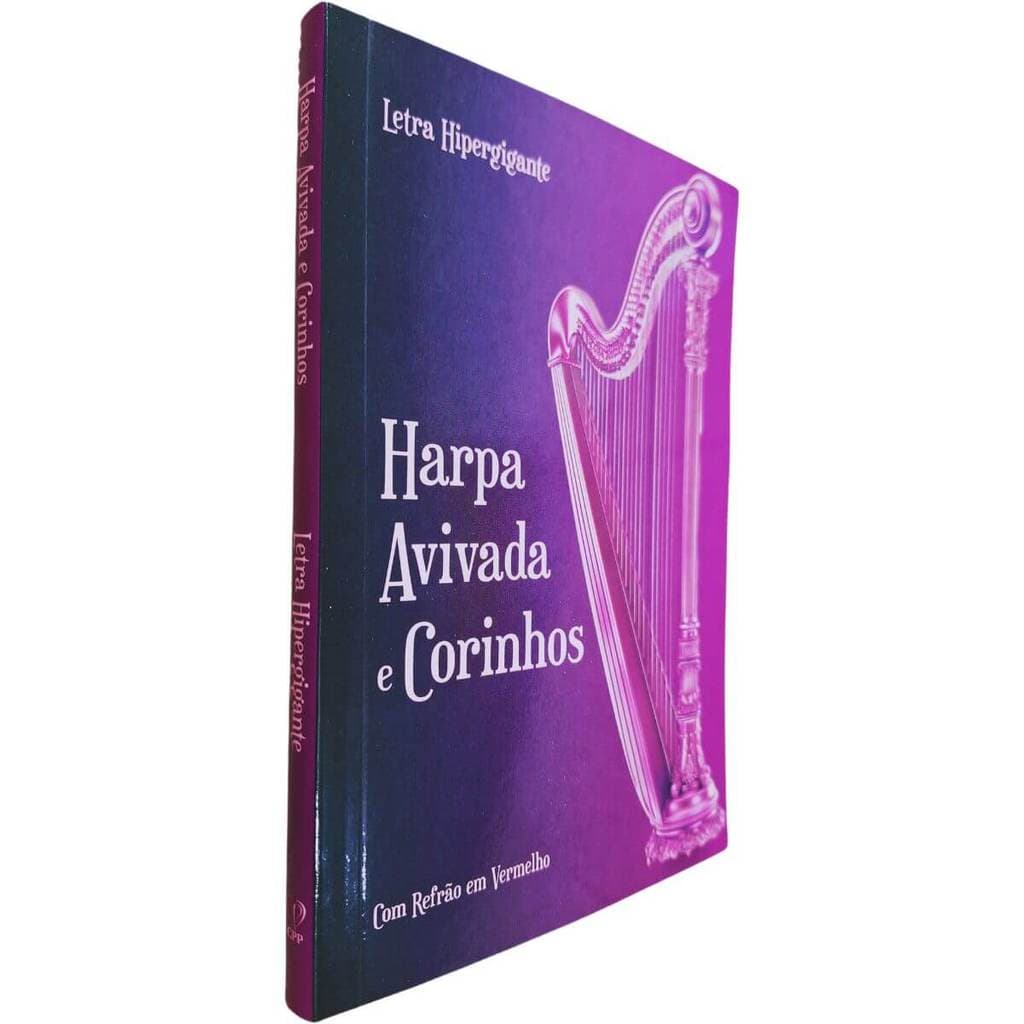 Harpa Avivada e Corinhos Letra Hipergigante com Refrão em Vermelho Capa Brochura Modelo Harpa Pink