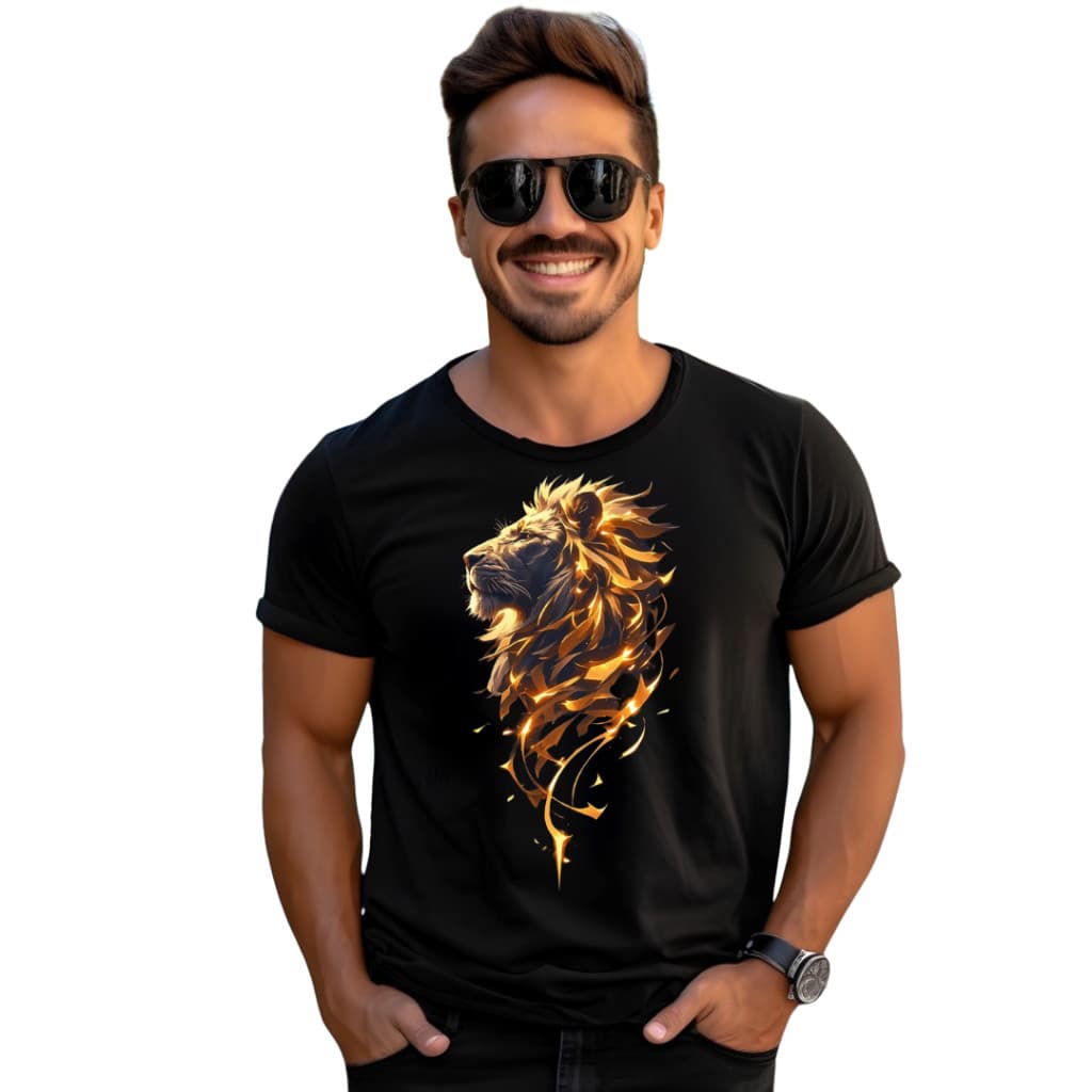 Camiseta Estampa Gospel Leão de Juda - Blusas Gospel Linha Premium