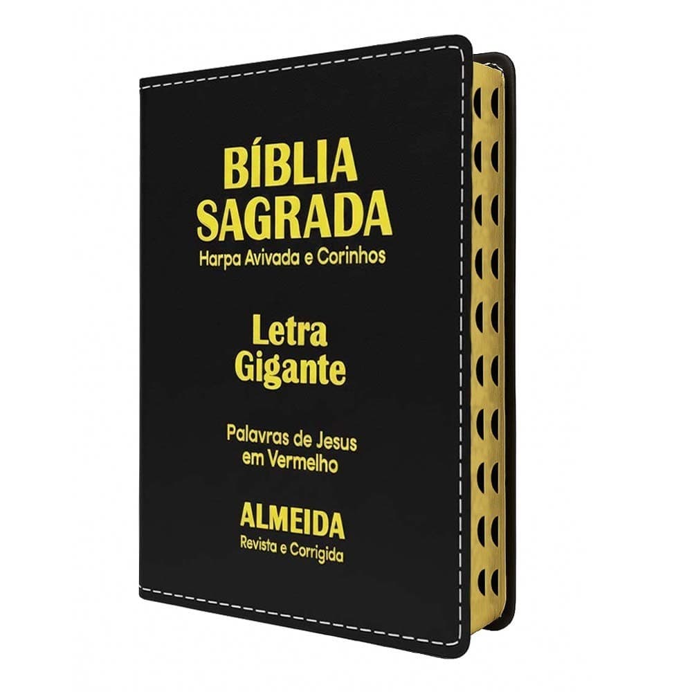 Bíblia Sagrada - Gigante Luxo Preta | ARC - João Ferreira de Almeida - Harpa e Índice