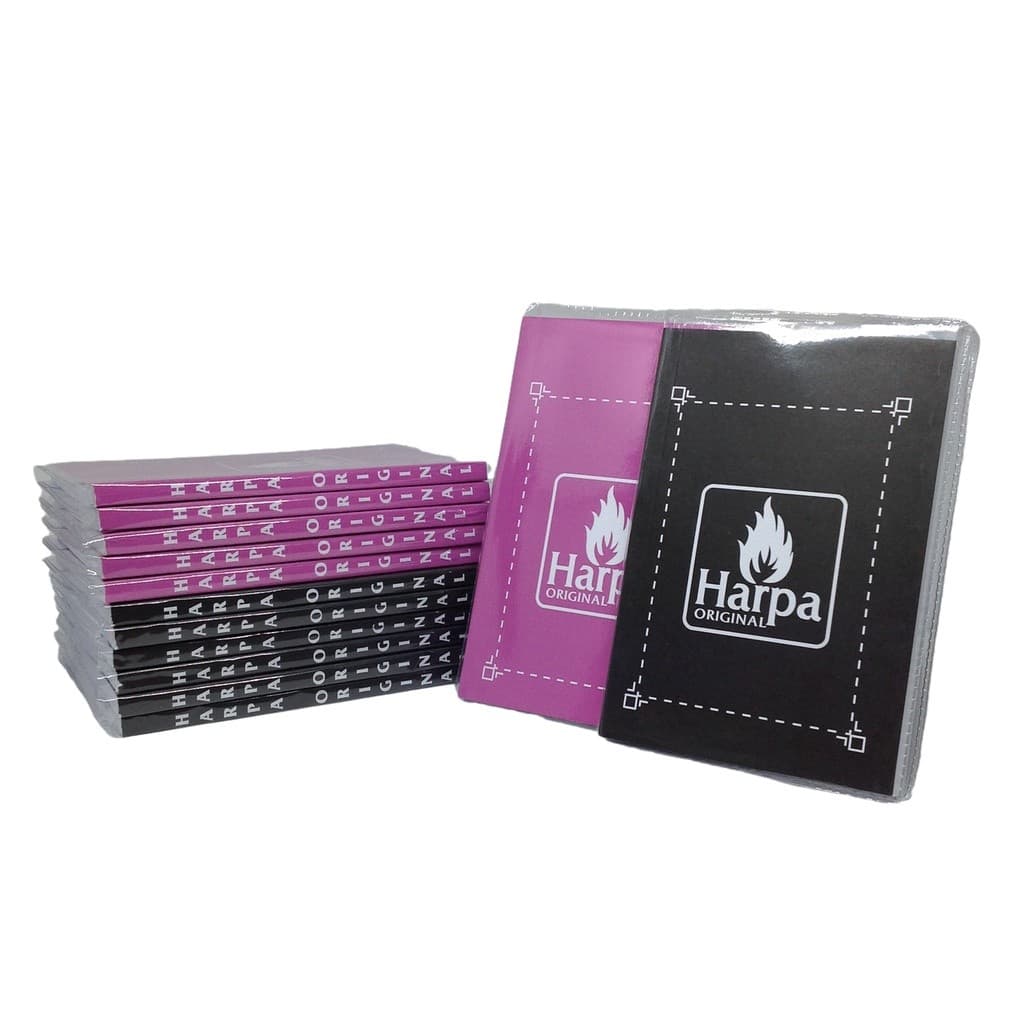 Kit C/ 10 Harpas Crista Hinos E Corinhos Pequena - Preta Harpa + Rosa