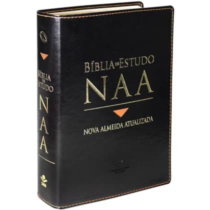 Bíblia de Estudo NAA | SBB | Bíblia de Estudo NAA - Capa em couro sintético, preta