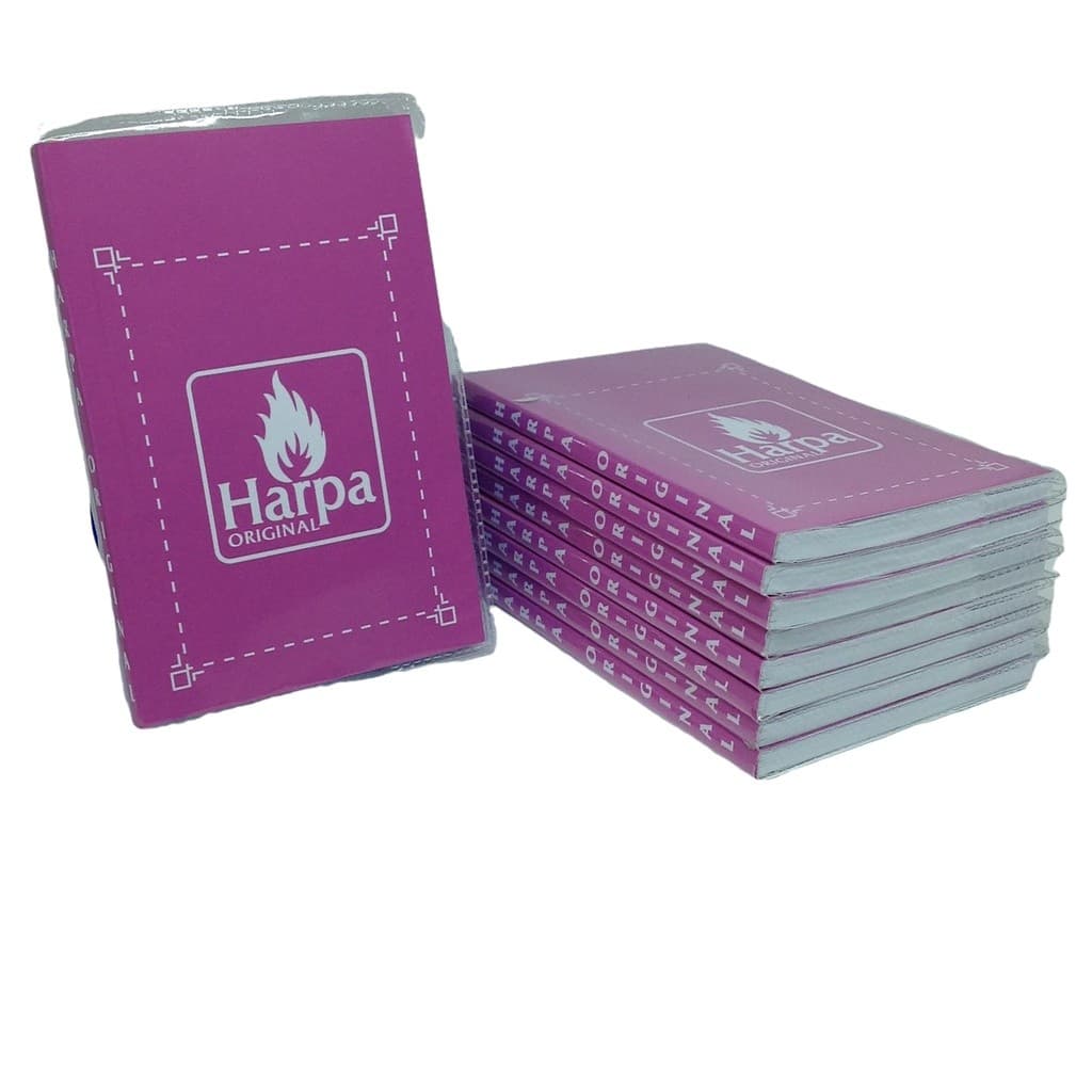 Kit C/ 10 Harpas Cristã Original Hinos e Corinhos Pequena - Rosa harpas e corinhos