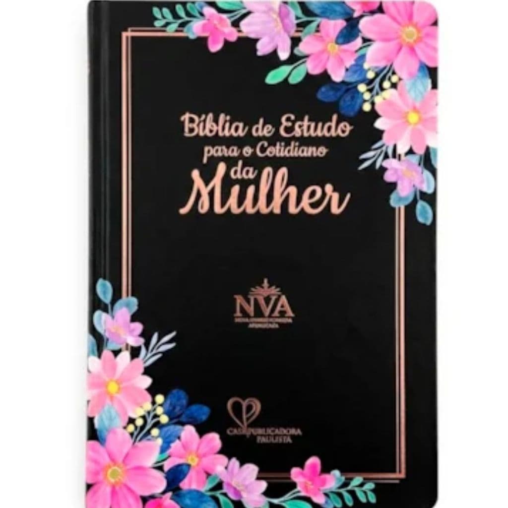 Bíblia de Estudo Para o Cotidiano da Mulher | NVA | Full Collor | Capa Dura Preta