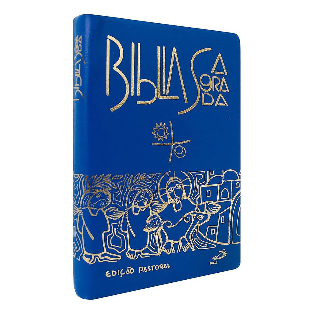 Bíblia Sagrada - Edição Pastoral | Média | Capa Azul | Com Zíper (Bíblia Católica)