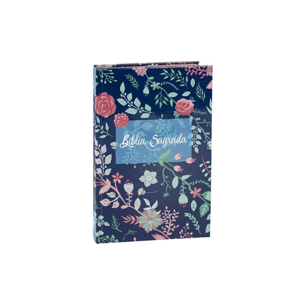 Bíblia Sagrada Almeida Revista e Corrigida - Capa Primavera | SBB | Bíblia Sagrada Econômica com beira pintada em bronze